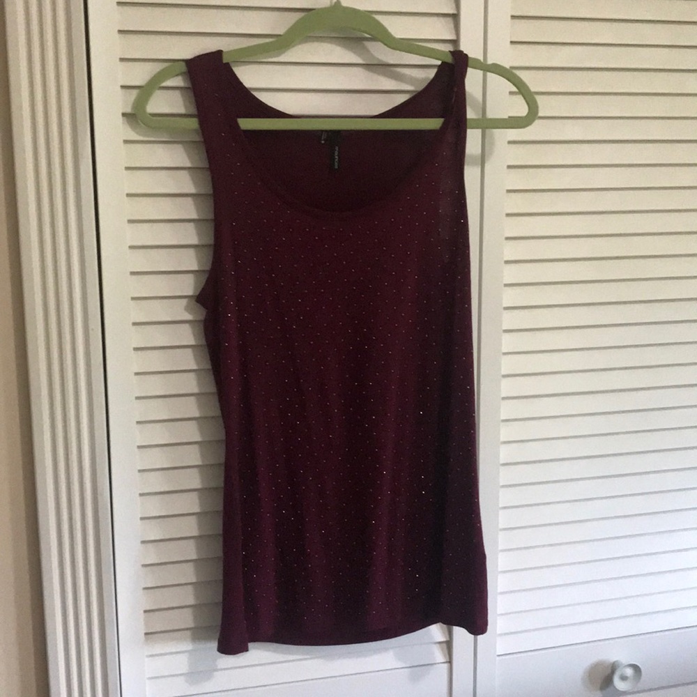 Studded maroon tank